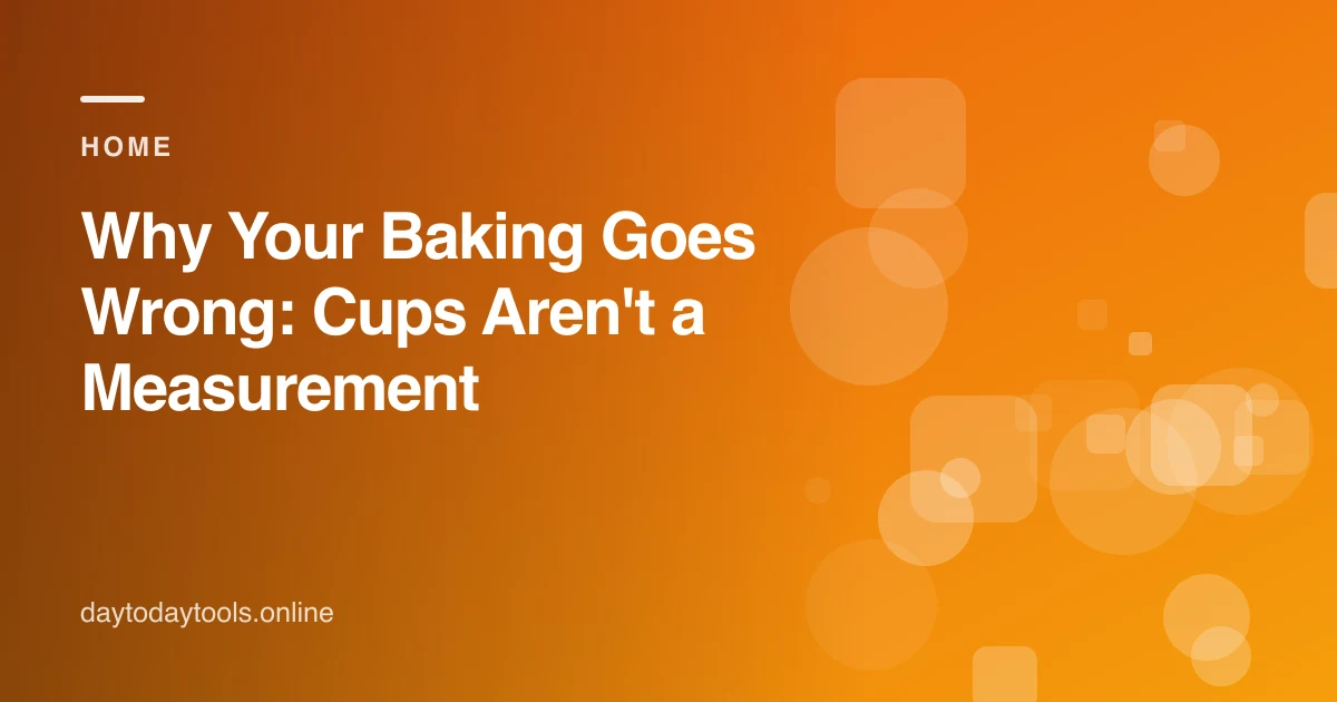 Why Your Baking Goes Wrong: Cups Aren't a Measurement