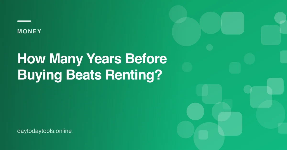 How Many Years Before Buying Beats Renting?