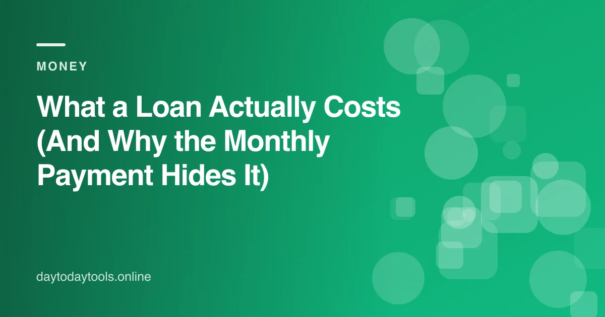 What a Loan Actually Costs (And Why the Monthly Payment Hides It)